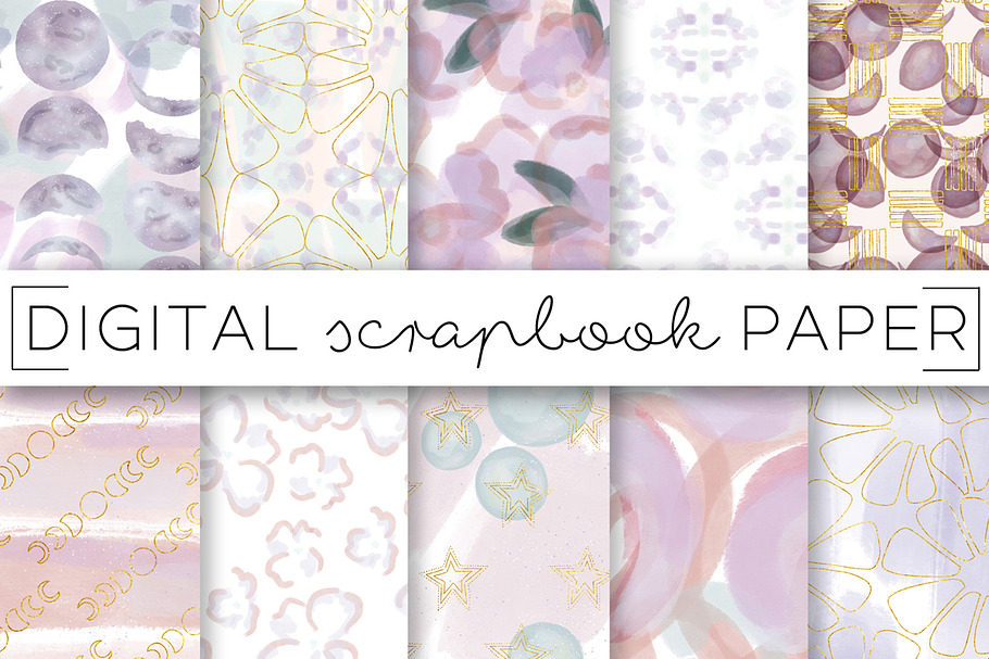 Lavender Moons Abstract Print Papers