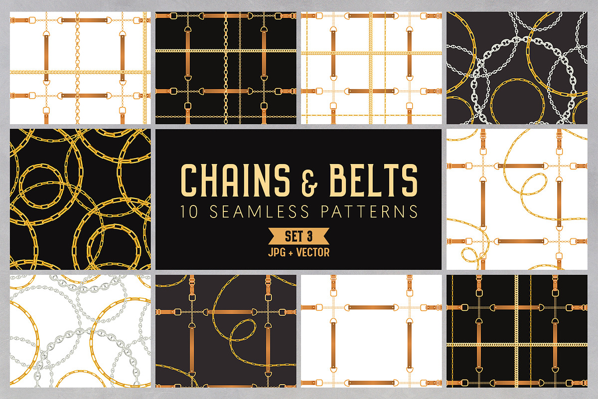 Chains & Belts Seamless Patterns in Patterns - product preview 8
