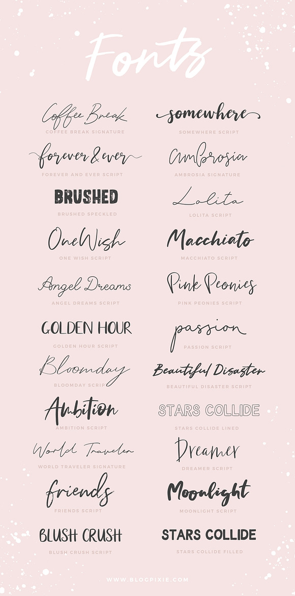 Font Bundle + Collage Graphics in Script Fonts - product preview 17