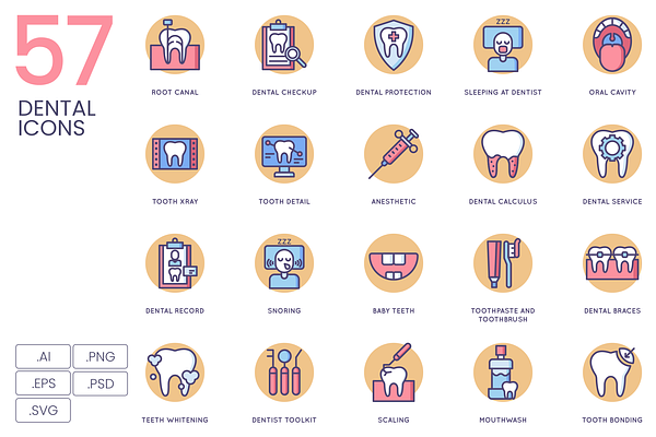 57 Dental Icons | Butterscotch