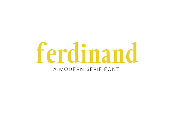 Ferdinand - Modern Serif Font in Serif Fonts - product preview 1