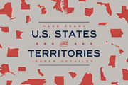 Hand Drawn U.S. States & Territories