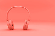 Modern Headphones trend living Coral