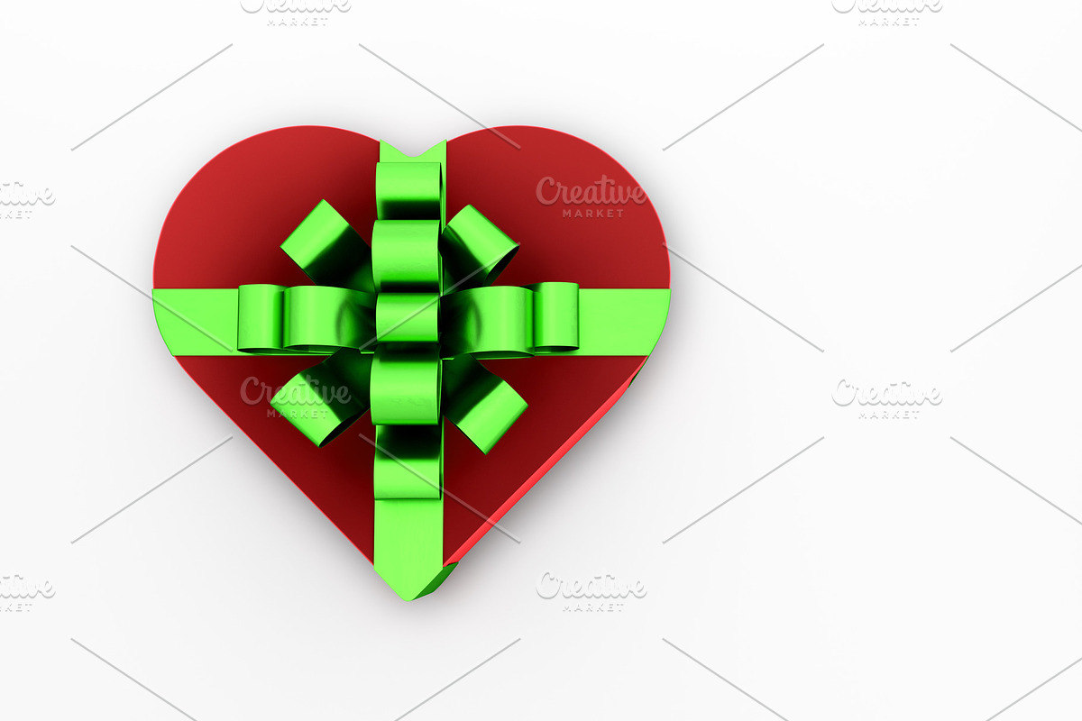 Heart shaped gift box in Textures & Materials - product preview 8
