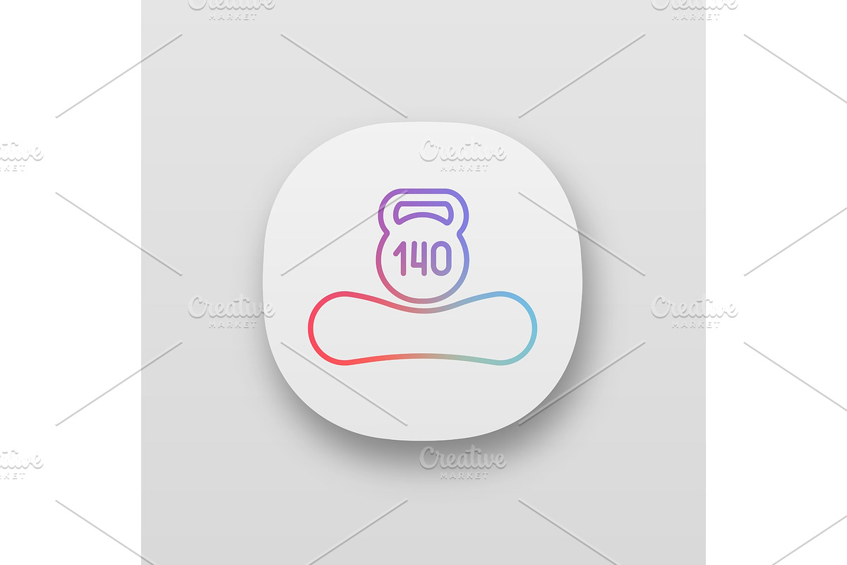 Maximum weight up to 140 kg app icon in Icons - product preview 8