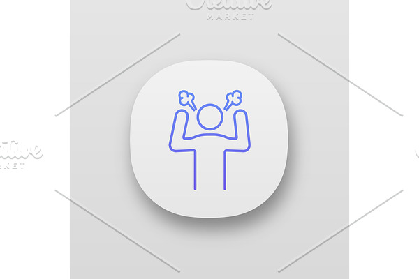 Angry person app icon