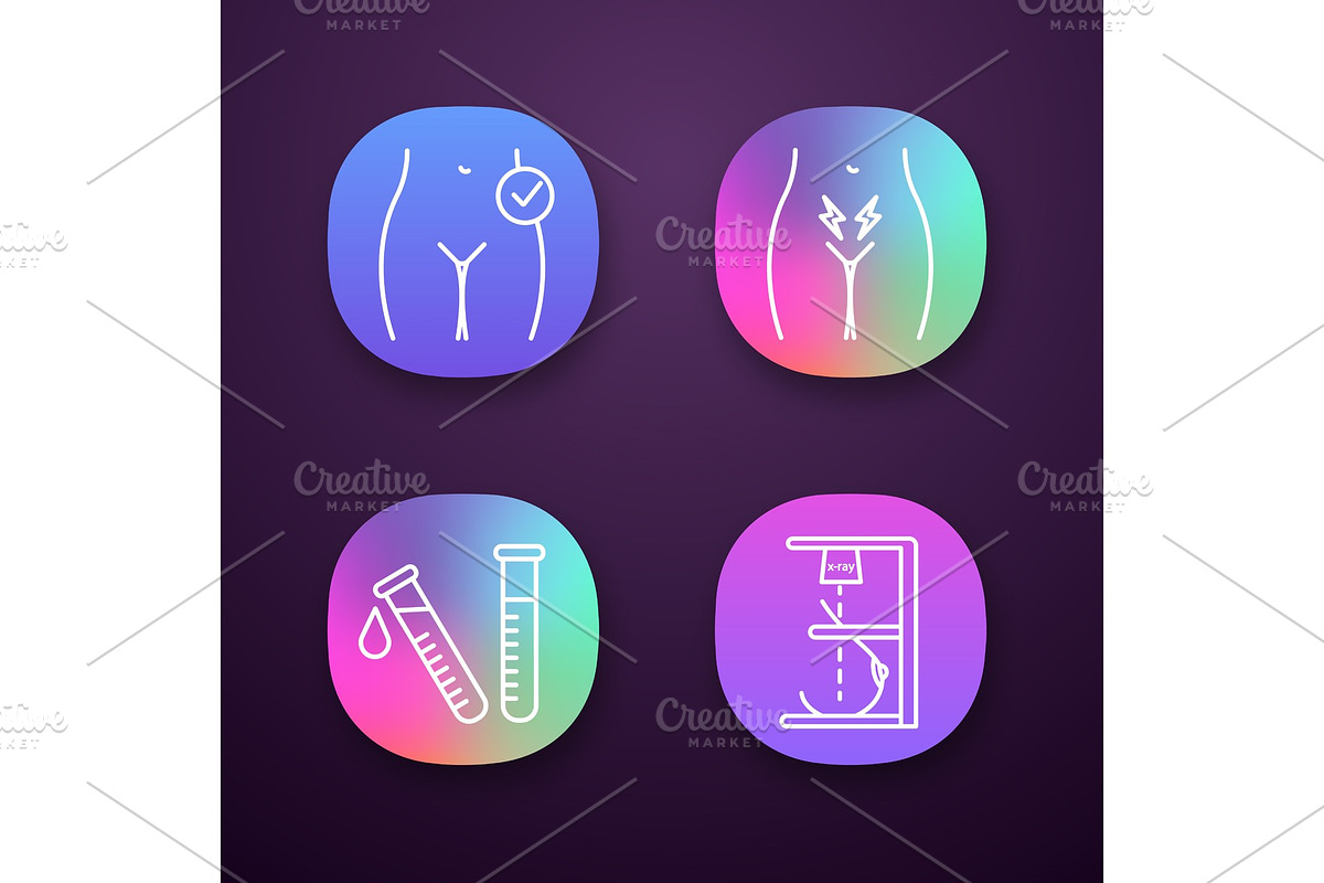Gynecology app icons set in Icons - product preview 8