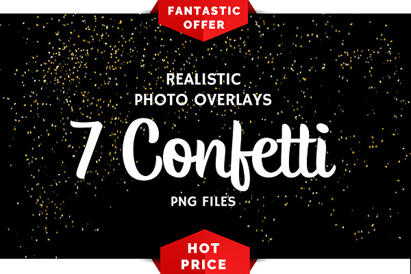 7 Confetti Photo Overlays
