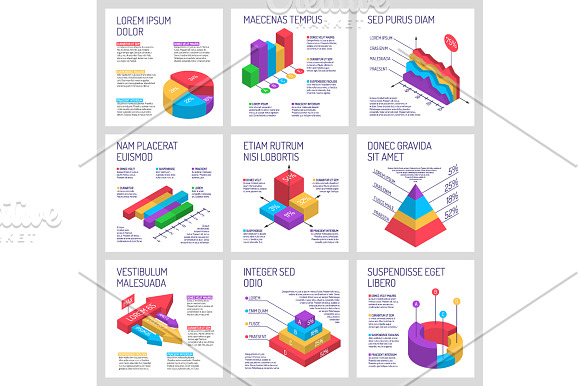 Isometric Infographic Elements Set in Web Elements - product preview 4