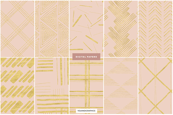 Sunset Lines Hand Drawn Patterns in Patterns - product preview 13