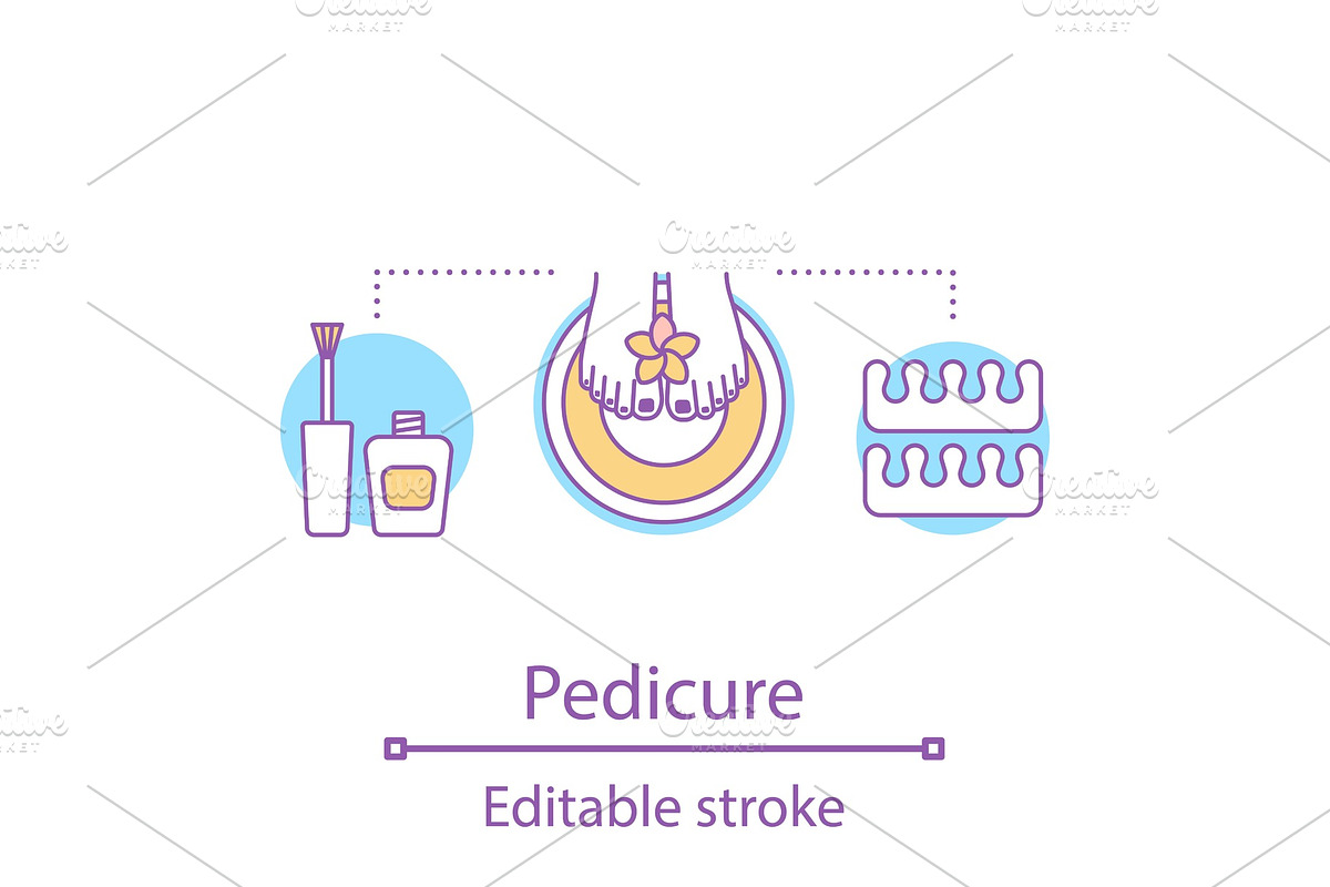 Pedicure concept icon in Icons - product preview 8