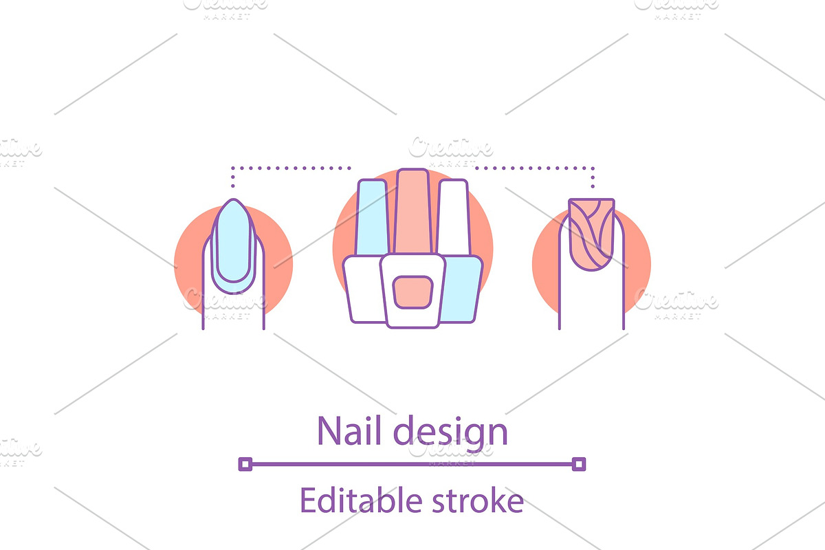 Nail design concept icon in Icons - product preview 8