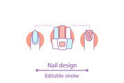 Nail design concept icon