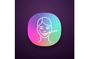 Cheek lift surgery app icon