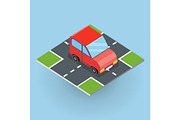 Isometric Red Car