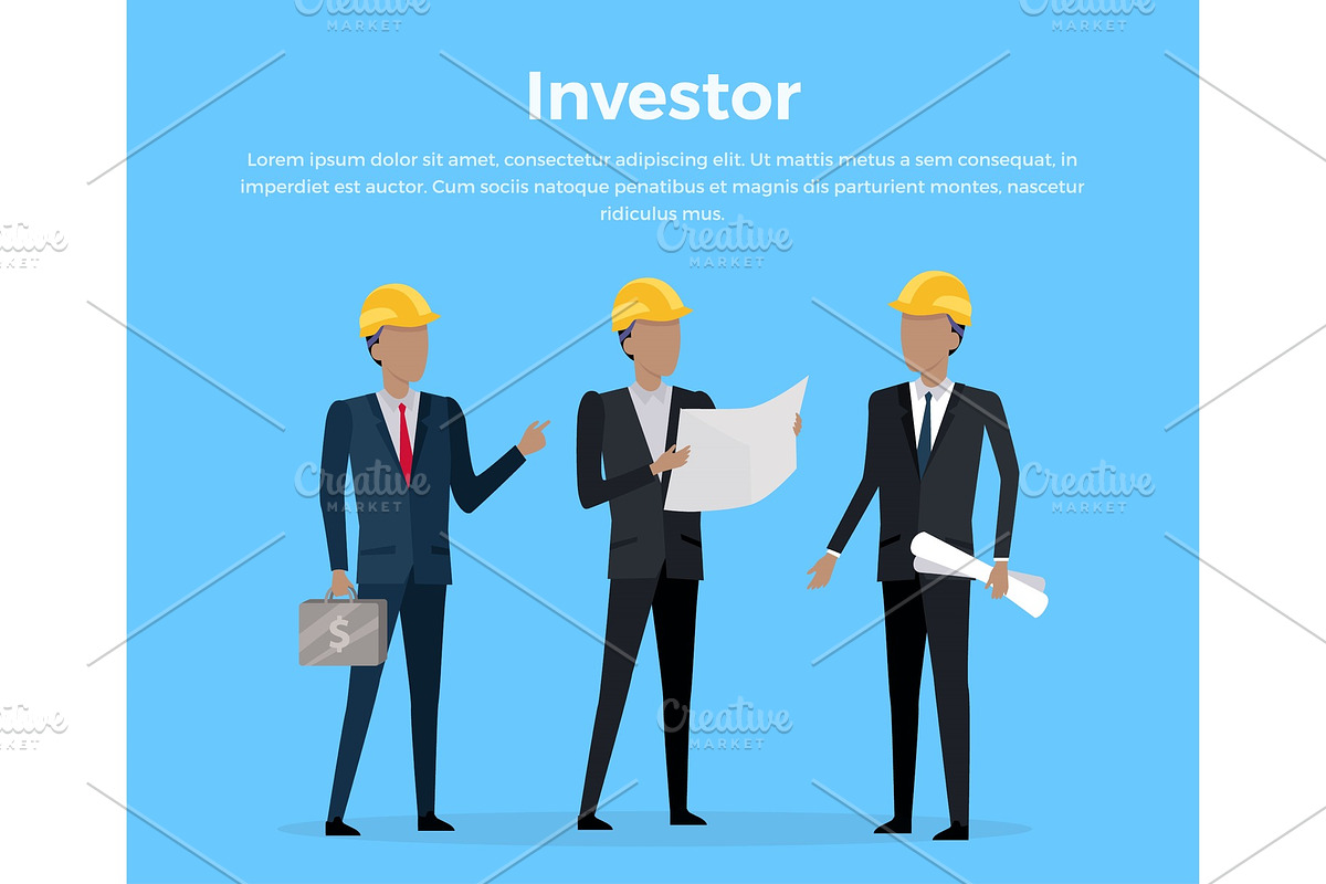 Construction Investor banner Vector in Illustrations - product preview 8