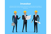 Construction Investor banner Vector