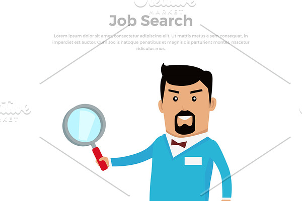 Job Searching Concept Flat Vector