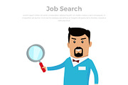 Job Searching Concept Flat Vector