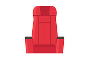 Cinema Red Velvet Chair Isolated on
