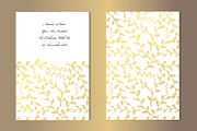 Golden Leaves Card Template
