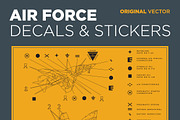 Air Force Decals & Stickers Vector