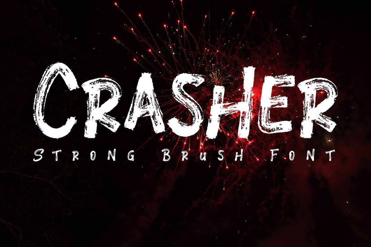 Crasher // Strong Brush Font in Display Fonts - product preview 8