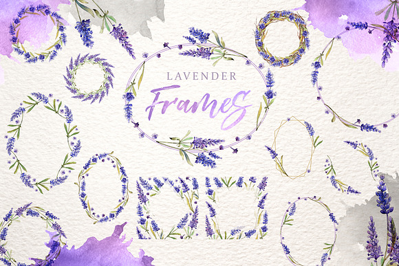 Lavender Watercolor png in Illustrations - product preview 1