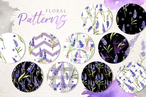 Lavender Watercolor png in Illustrations - product preview 4