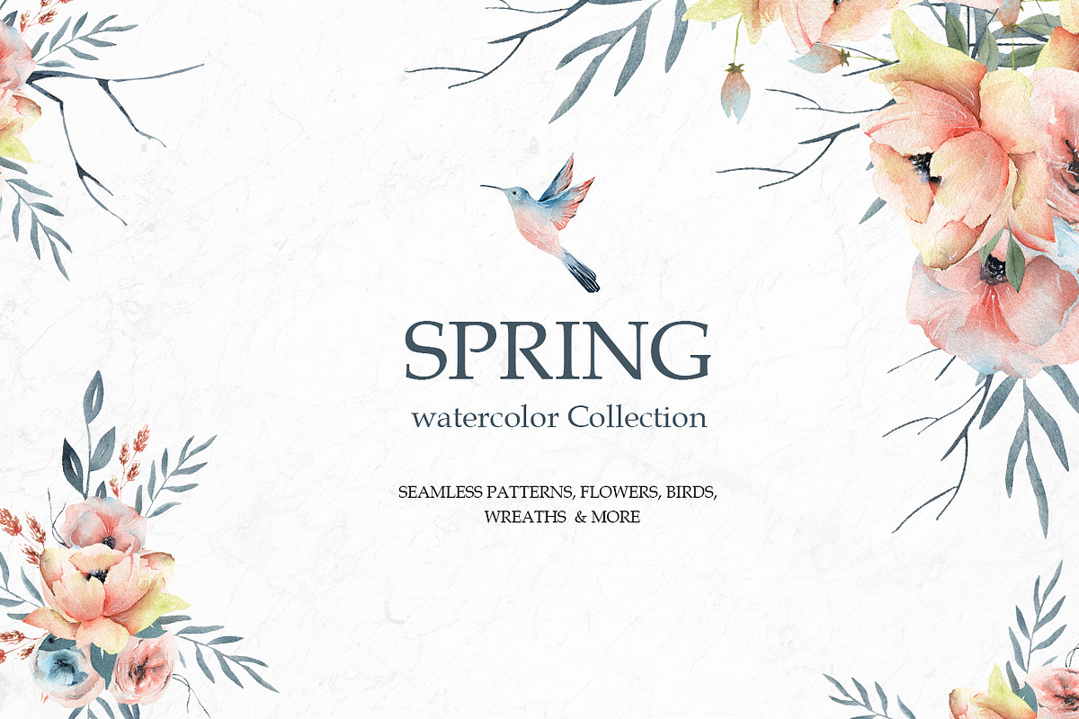 Spring Watercolor Collection in Illustrations - product preview 8