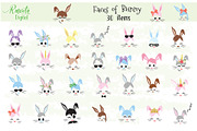 Happy Easter Bunny face Clipart