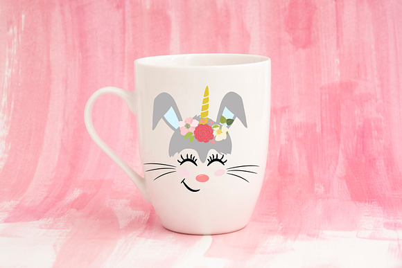 Happy Easter Bunny face Clipart in Illustrations - product preview 9