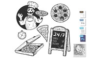 Express delivery  pizza set
