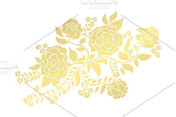 Golden Rose Card Template in Postcard Templates - product preview 1