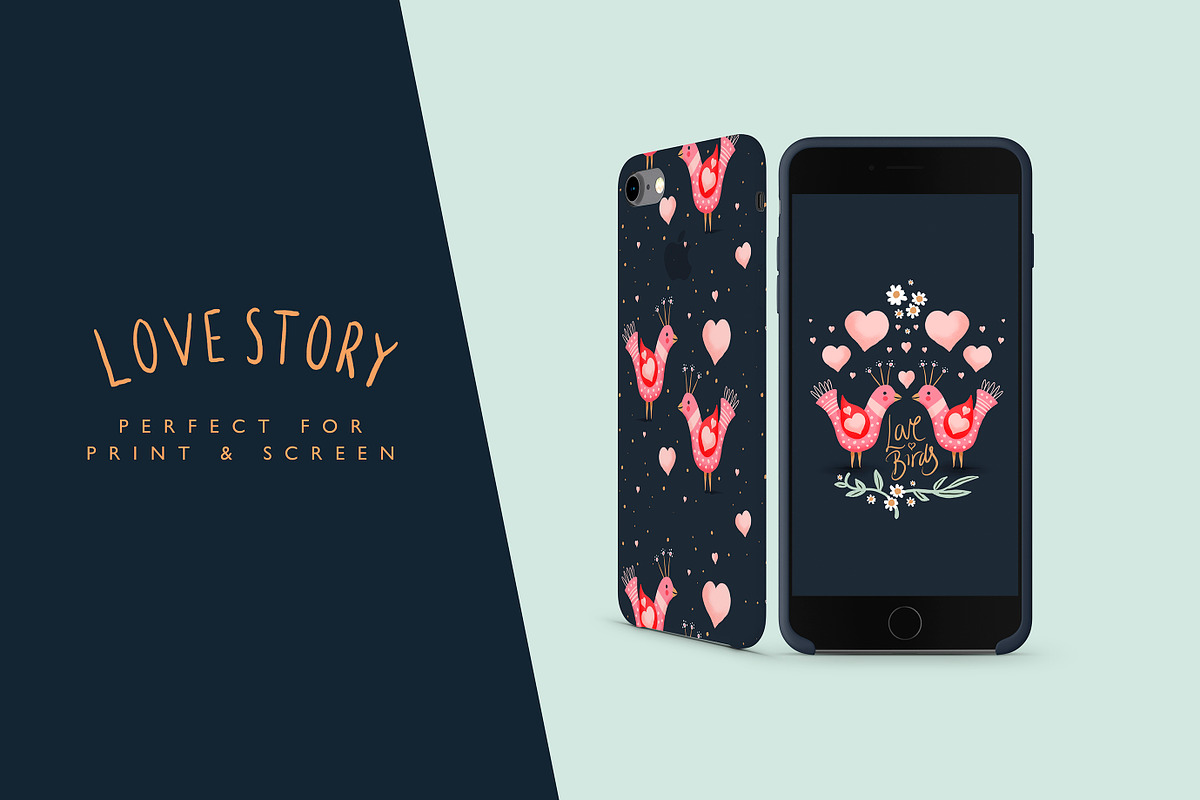 Love Story Gouache Illustration Pack in Illustrations - product preview 8