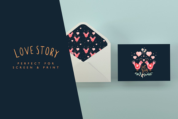 Love Story Gouache Illustration Pack in Illustrations - product preview 3