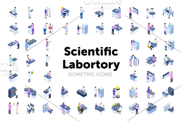 Scientific Laboratory Isometric Icon in Icons - product preview 1