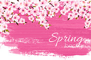 Spring nature background with sakura