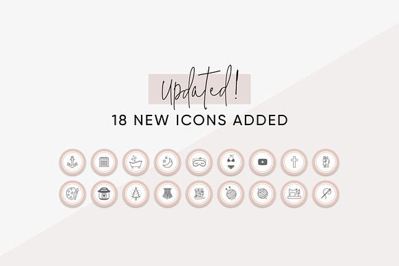 132 Blush Instagram Highlight Covers in Instagram Templates - product preview 2