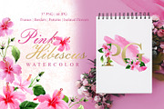 Pink Hibiscus Watercolor png