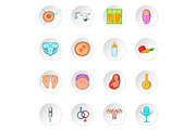 Pregnancy and newborn baby icons
