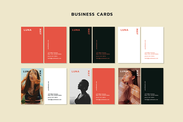 LUNA MAY - Business cards template