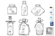 Different bottle with a note