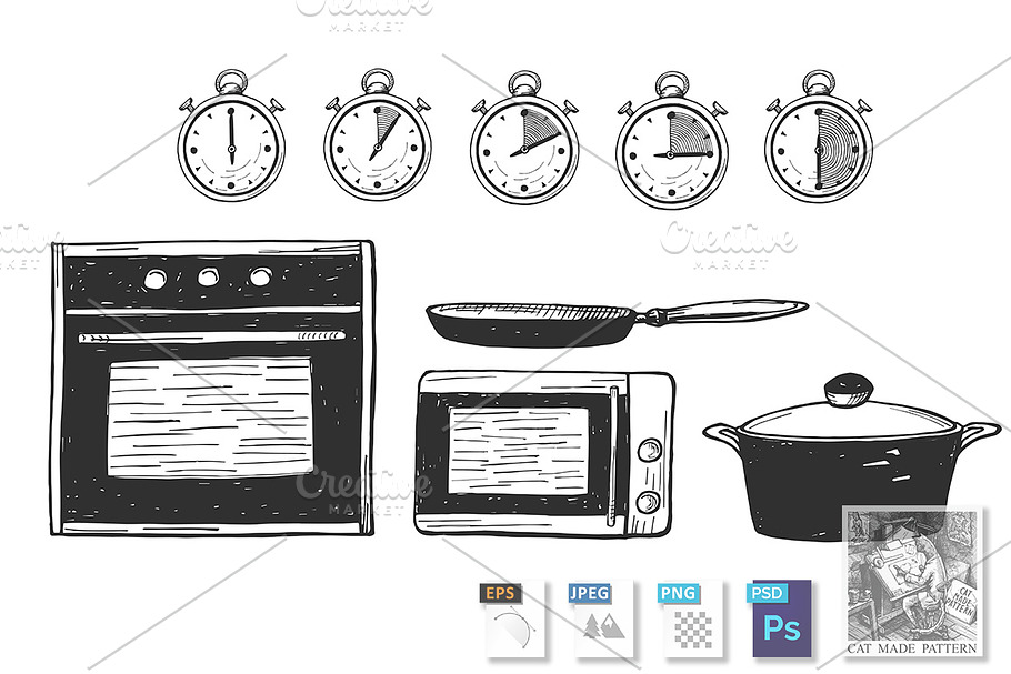 Food preparation time in Illustrations - product preview 8