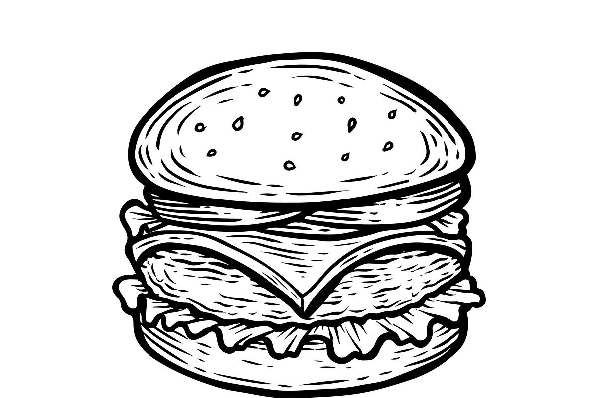 Hamburger eps illustration in Illustrations - product preview 8