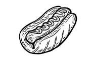 Hot dog eps illustration
