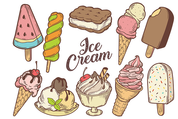 Ice cream eps illustrations