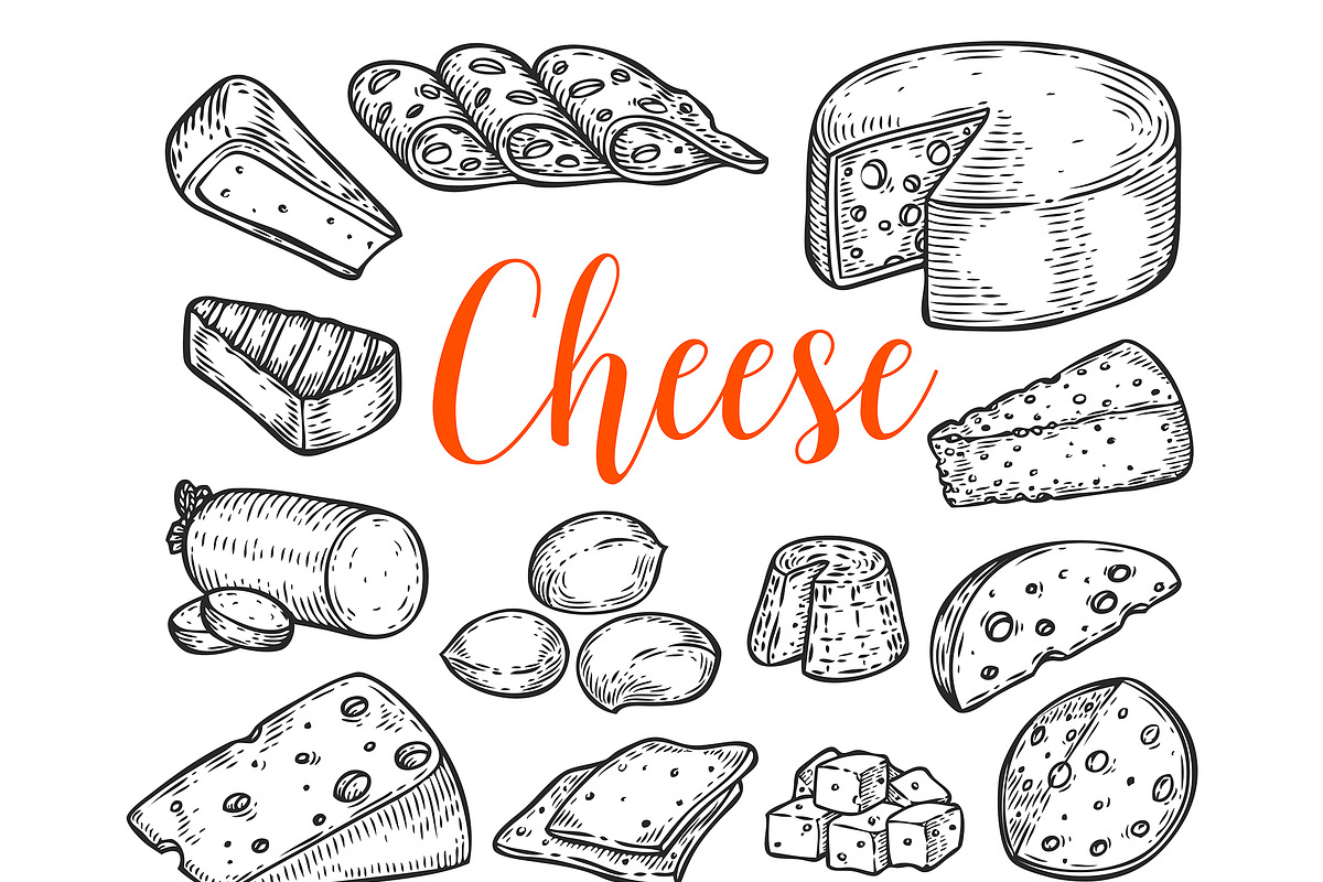 Cheese set illustration in Illustrations - product preview 8