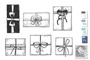 Present boxes with bows
