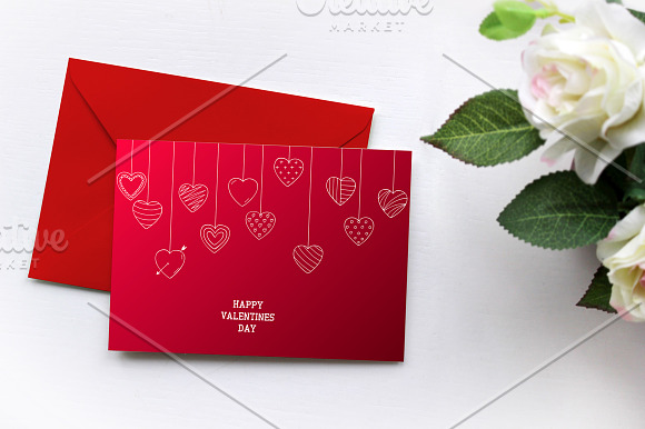 Set of Happy Valentine's Day cards in Illustrations - product preview 1